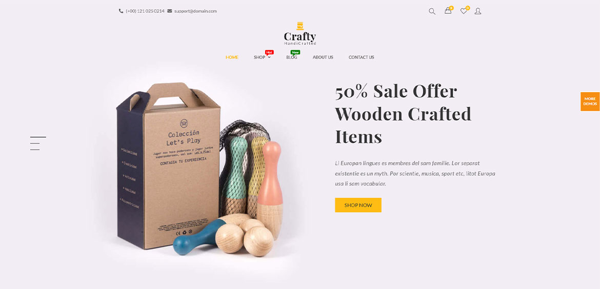 Tworzenie e-sklepu z drewnianymi zabawkami i rękodzie firmy Crafty