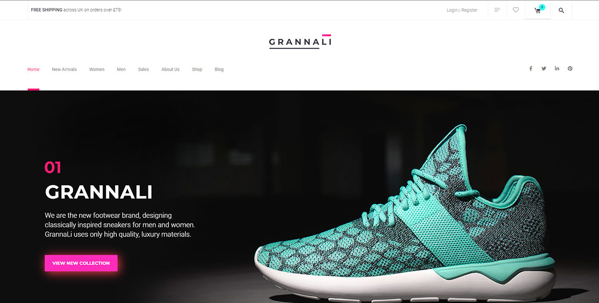 Sklep online z obuwiem: granatowe buty sportowe i sneakersy – realizacja e-commerce dla branży modowej od iFish.