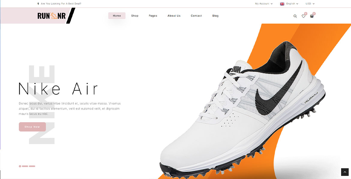 Sklep internetowy e-commerce: buty sportowe Nike Air Max i inne modele – profesjonalna realizacja strony przez iFish