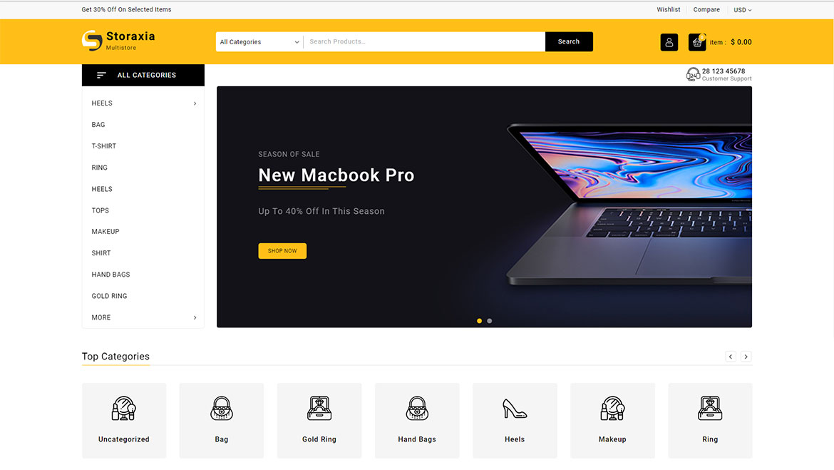Projektowanie wielobranżowych sklepów internetowych – wdrożenie witryny typu multistore z laptopami i akcesoriami