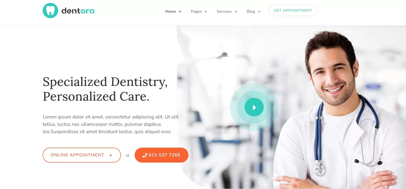 Intuicyjna strona internetowa dla gabinetu ortodontycznego Dentory