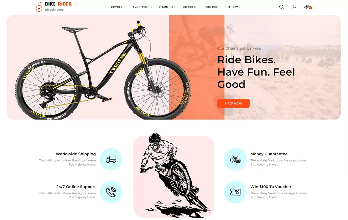 Sklep internetowy e-commerce: branża rowerowa i sportowa – projektowanie