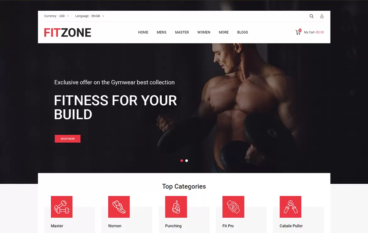 Projektowanie stron e-commerce: siłownia, kulturystyka i sprzęt fitness
